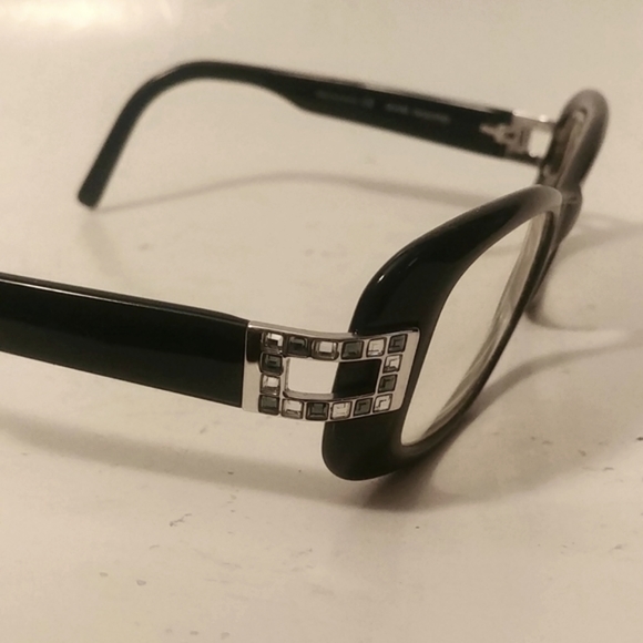 DANIEL SWAROVSKI JEWELED BLACK EYEGLASS FRAMES S569/00 6054 AYX 192  AUSTRIA